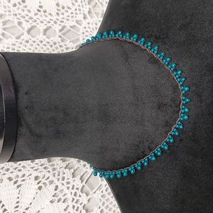 Boho Bead Necklace, Teal Artisan made by Rust Belt Raised